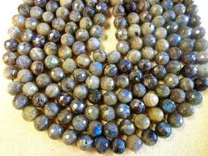 ลูกปัดพลอยลาบราดอไรต์ธรรมชาติสวยงาม ทรงกลมเจียระไนคุณภาพสูง สำหรับทำเครื่องประดับ - Product Image 5