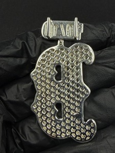Pendentif numéro 10/10 en strass et cristal, argent 925, moissanite, charme hip-hop, cadeau unisexe - Product Image 6