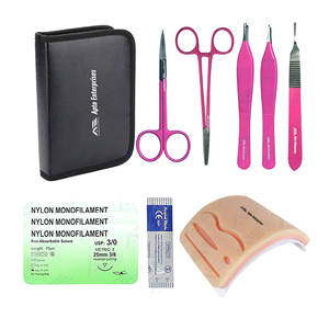 Tampon de suture chirurgicale Oem en acier inoxydable, marque privée, kit de suture pour la formation en chirurgie, instruments médicaux chirurgicaux en silicone - Product Image 1