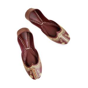 รองเท้าส้นเตี้ย EC8545 khusa ทางการสีน้ำตาลแดง - Product Image 1