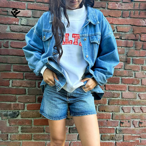 Sudadera con capucha y parche bordado personalizado, estilo urbano, venta al por mayor, de alta calidad, con hombros caídos y cuello alto para mujer - Product Image 4