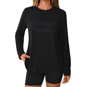 Hauts de sport ajustés pour femmes fabriqués en usine, protection solaire UPF 50+, respirants et à séchage rapide pour la course et la gym - Product Image 5