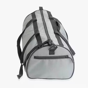 Gray Nylon <b>Duffel</b> <b>Bag</b> 30-<b>40L</b> with Shoulder Strap and Zipper Pockets - Product Image 6