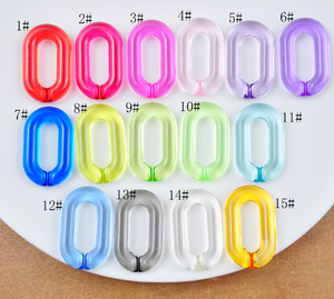 Chaîne de maillons en résine personnalisée, dernière collection, transparente, avec maillons multicolores en résine époxy, pour suspension murale - Product Image 1