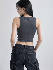 Débardeur femme 2027 en gros avec strass, prix abordable, nouvelle collection, crop top de qualité, séchage rapide, pour gym, sport, entraînement, OEM - Product Image 6