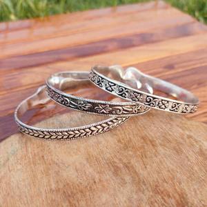 Top Selling Handmade Brass <b>Silver</b> Plated <b>Cuff</b> Bangles Perfect for Wedding or Engagement and Gift Available at Export Price - Product Image 5