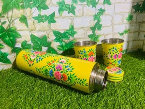 Ultimo disegno della bottiglia di acqua, enamelware thermos di acqua, dipinto a mano in acciaio inox bottiglia di acqua - Product Image 4