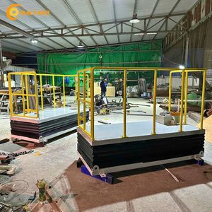 ISO9001 2000kg Ultra <b>Low</b> Profile Electric Scissor Lift <b>Table</b> 105mm Height for Pallet Trucks No Pit Needed Warehouse - Product Image 4