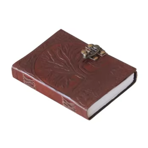 Journal en cuir véritable marron vintage de qualité supérieure, fait main, avec fermeture antique, cadeau idéal pour les écrivains et les artistes - Product Image 2