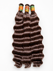 Extensions de cheveux humains vierges Remy du Vietnam en vrac, double trame, style vague rebondissante, toutes couleurs, adaptées à la permanente - Product Image 1