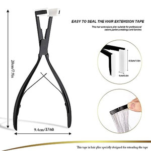 Custom Logo Tape In Pliers Hair Extensions Pliers Stainless Steel Flat Surface Extensions Tape Sealing Clamp Pliers Tool - Product Image 2