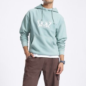 New Solid Color 100% Cotton Winter Breathable Comfortable <b>Workout</b> Gym Moisture-Wicking Durable Long-Lasting Men <b>Hoodies</b> - Product Image 5