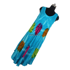 Vestido largo tie-dye de primavera 2026, estilo urbano, vestido sexy tie-dye para chica, vestido de noche bohemio gitano de rayón. - Product Image 3