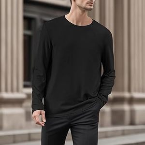Suéter Largo Clásico para Hombre, de Poliéster y Algodón, Cómodo, para Otoño, Informal, Ecológico, Resistente al Viento, Transpirable, Premium - Product Image 1