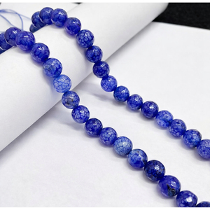 Perles rondes à facettes en onyx naturel de 8 à 10mm, pour la fabrication de bijoux, bracelet de perles à faire soi-même - Product Image 3