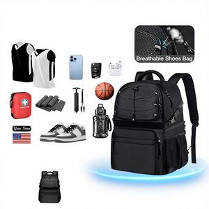 Wholesale Basketball <b>Backpack</b> With Ball Holder Compartment for Sports Youth Kids Boys Men Girls Customized Printed Men - Product Image 6