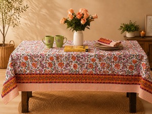 Cotton Woven Customizable <b>Tablecloth</b> <b>Round</b> & Rectangular Dining <b>Table</b> Cover Waterproof Fabric <b>Tablecloth</b> Manufacturer - Product Image 3