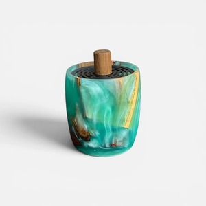 Brûleur à Bakhoor et porte-encens Oud en bois d'acacia et résine, artisanal et élégant, pour une décoration intérieure de luxe, style islamique - Product Image 5