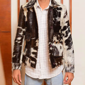 Chaqueta de cuero de estilo único en todos los colores, resistente y gruesa, 100% cuero genuino de vaca, chaqueta de invierno para hombre. - Product Image 1