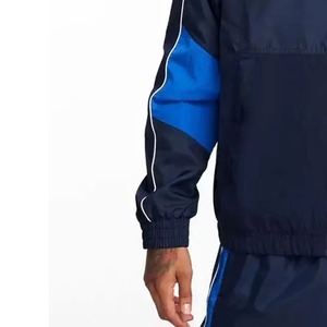 Men Fitness Windbreaker Tracksuit Premium Outdoor Running Wear OEM Bulk Manufacturing Men Color Blocked <b>Racer</b> <b>Jacket</b> Set - Product Image 2