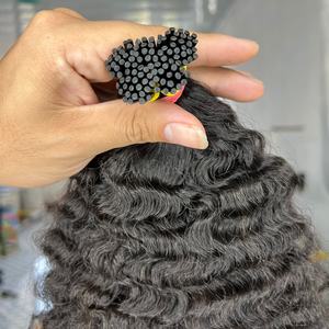 Extensions de cheveux humains bouclés birmans non traités au prix d'usine en gros Fournisseur de cheveux bruts I-Tip pour femmes - Product Image 3