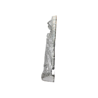 Figurine d'ange en acrylique LED argentée, statue éclairée en prière avec ailes scintillantes, décoration de porte pour les fêtes de Noël, approvisionnement en gros B2B en Chine