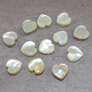 White Mother Of <b>Pearl</b> Gemstone Heart Shape Cabochon <b>Loose</b> Stone Free Size Jewellery Making Supply Wholesale Bulk Manufacturer - Product Image 2