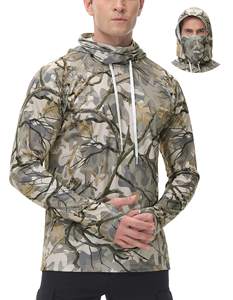 Chemise de pêche à manches longues pour homme, à capuche, camouflage, UPF 50, anti-UV, séchage rapide, vêtements d'extérieur - Product Image 1