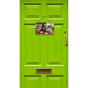New Yorkie Fall Kitchen Wall Decals Pumpkins <b>Door</b> Hanging Prints Aluminum Metal <b>Sign</b> <b>for</b> Home Decor Multicolor 8HX12W <b>for</b> Bar - Product Image 2