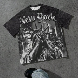 เสื้อยืดโอเวอร์ไซส์ผู้ชายคุณภาพสูง 100% ผ้าฝ้าย พิมพ์ลายตามสั่ง แห้งเร็ว ระบายอากาศได้ดี กำลังเป็นที่นิยมอย่างมาก - Product Image 1