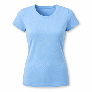 T-shirt oversize pour femme, couleur rose clair, col rond, manches courtes, séchage rapide, léger, doux et confortable, très tendance - Product Image 5