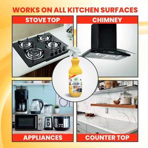 สเปรย์ทำความสะอาดครัวสำหรับขจัดคราบไขมันและน้ำมันออกจากเตา แผ่นหิน และกระเบื้อง พร้อมประสิทธิภาพการทำความสะอาดที่ทรงพลังและกลิ่นหอมสดชื่น - Product Image 4