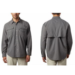 Camisa de Pesca para Hombre, Impermeable, con Estampado de Camuflaje, Cierre de Botones, Ligera, Manga Corta, Transpirable, Talla Grande, UPF 50 - Product Image 1
