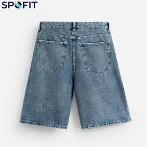 กางเกงยีนส์ขาสั้นผู้ชายแฟชั่นสไตล์ไฮสตรีท แห้งเร็ว ระบายอากาศดี เป็นมิตรกับสิ่งแวดล้อม ขายส่ง กางเกงขาสั้นผู้ชายทรงหลวมสั่งทำได้ - Product Image 6