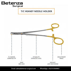 Porte-aiguille HEANEY (Mayo-Hegar) en acier inoxydable TC, porte-aiguille à insertion, instruments chirurgicaux - Product Image 4