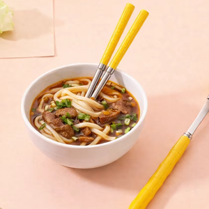 Ensemble cuillère, fourchette et baguettes réutilisables – Vaisselle asiatique moderne – Couverts de luxe – Qualité supérieure - Product Image 1