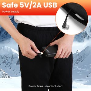 Pantaloni Riscaldati Invernali per Uomo e Donna con 12 Zone di Riscaldamento, Alimentazione USB 5V, 3 Livelli di Calore, Lavabili in Lavatrice, Pantaloncini e Calzamaglia - Product Image 4
