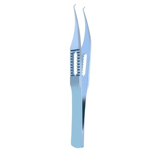 Pinzas Oftálmicas Quirúrgicas Microfórceps Manuales de Acero Inoxidable, Instrumento Oftalmológico Hospitalario con Punta Fina Curva para Capsulorrexis y Cataratas - Product Image 5