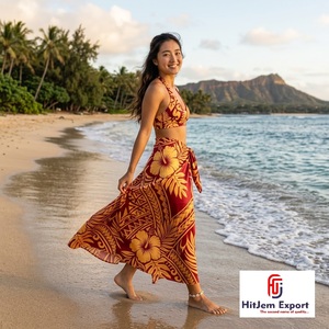 Wholesale Printed Pareo Beach Skirt Floral Resort <b>Cover</b> <b>Up</b> Lightweight Summer Swimwear Custom OEM ODM Textile Garment - Product Image 4