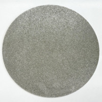 8 pouces # Disque de meulage plat électroplaqué diamanté sans trou central, dos métallique