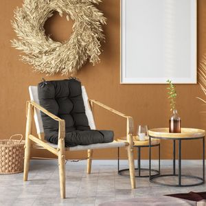 Set di 2 Cuscini Confortevoli per Sedia a Dondolo, Antiscivolo, Imbottitura in Fibra di Poliestere, con Lacci, per Sedili Domestici, Cuscini Lombari e Cuscini per Seduta - Product Image 5