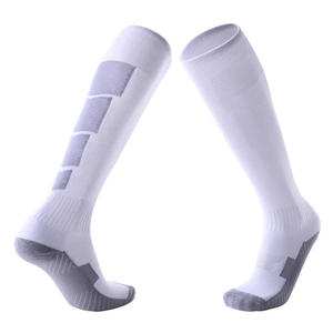 Calcetines de Fútbol Blancos hasta la Rodilla, Transpirables, de Spandex y Poliéster, para Adultos, para Entrenamiento de Fútbol, Uso en Verano - Product Image 1