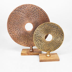 Escultura Metálica Abstracta de Aluminio de Lujo Moderno, Figura Decorativa Hecha a Mano para Consola de Sala de Estar - Product Image 6