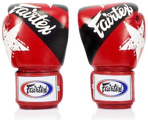 Guantes de Entrenamiento Fairtex para Boxeo, Kickboxing y Muay Thai, Guantes de Sparring para Saco de Boxeo, 10 oz, Rojo/Negro - Product Image 4