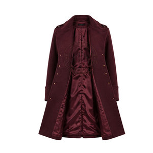 Manteau long classique à double boutonnage et col large, reproduction d'un trench-coat pour un style quotidien, reproduction de trench-coat - Product Image 6
