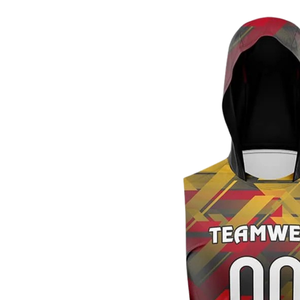 Camiseta de Fútbol 7v7 para Niños, Sin Mangas, con Capucha, Uniforme de Equipo Personalizado, Estampado Geométrico Sublimado, Nombre y Número del Jugador - Product Image 6