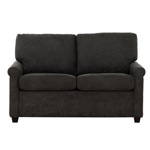 Modern Dark Gray Convertible Twin <b>Sleeper</b> <b>Sofa</b> Bed 2-Seater Loveseat for Living Room with USB Ports Upholstered Modern Style - Product Image 2