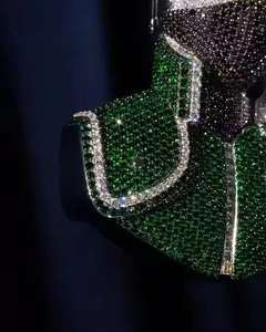 Pendentif Joker Cartoon 3A de Qualité Supérieure, Grand Modèle, Hip Hop, Moissanite Givrée, Personnalisable, Disponible en Argent Plaqué 925 avec Sertissage Bezel - Product Image 3