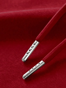 เสื้อฮู้ดครอปผู้หญิง สีพื้น แขนยาว ผ้าถัก ผ้าฝ้าย ใส่ได้ในฤดูใบไม้ร่วง สีแดง สไตล์ลำลอง - Product Image 4