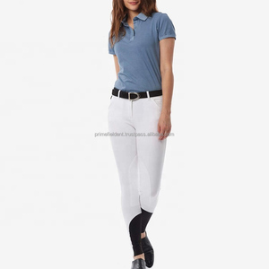 Polo à manches courtes bleu pour femme, couleur unie, tricoté, style décontracté, coupe classique, 100% coton, tissu piqué respirant - Product Image 6